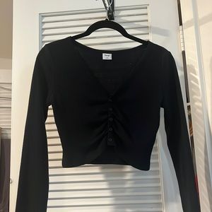 Dark TNA Aritzia crop top